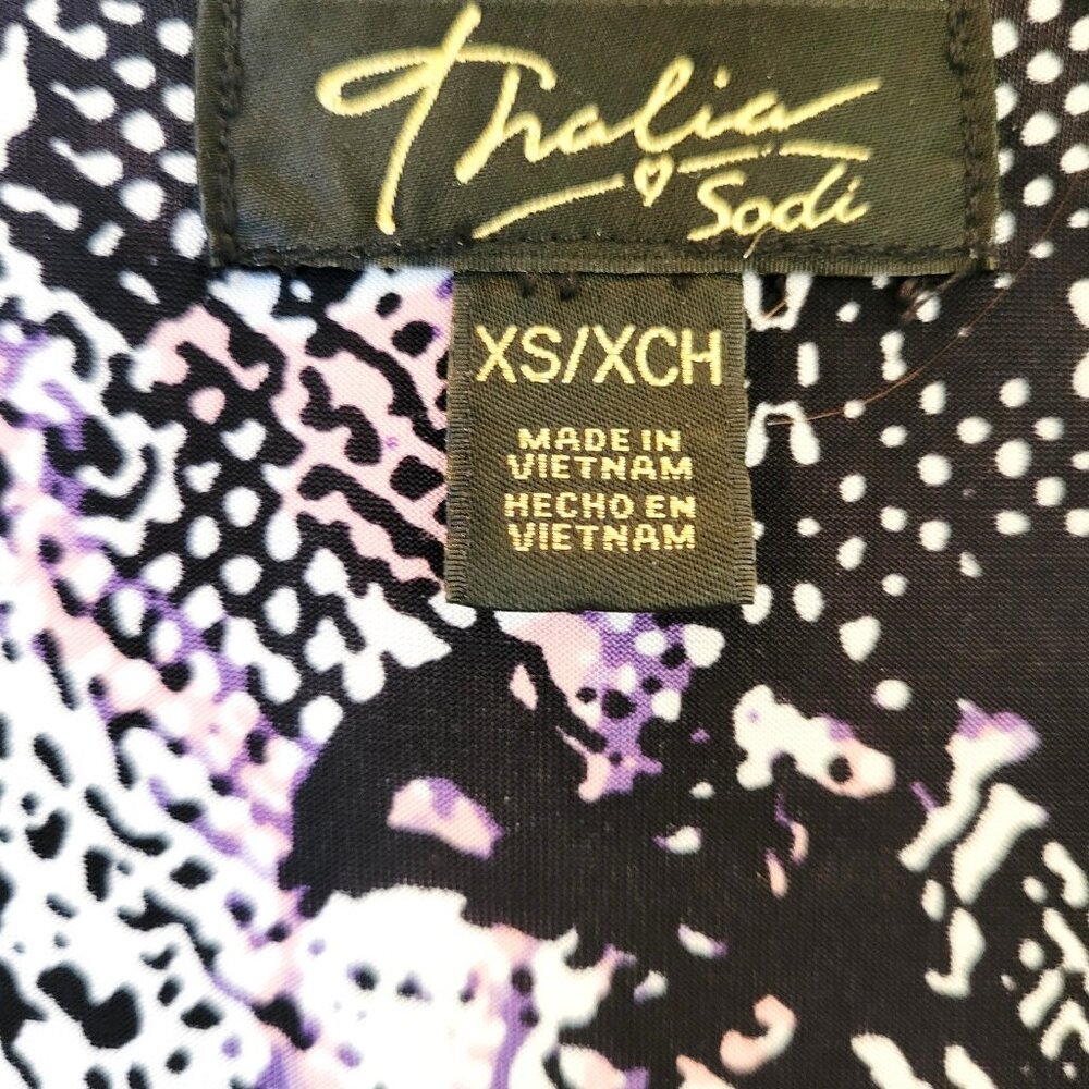 Fierce & Flirty: Thalia Sodi Snake Print Twist-Front Midi Dress – XXS - Picture 8 of 9